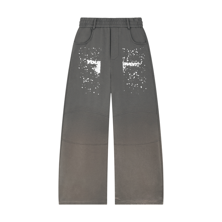 YH Branded Unisex Sunfade Paneled Barrel Leg Sweatpants