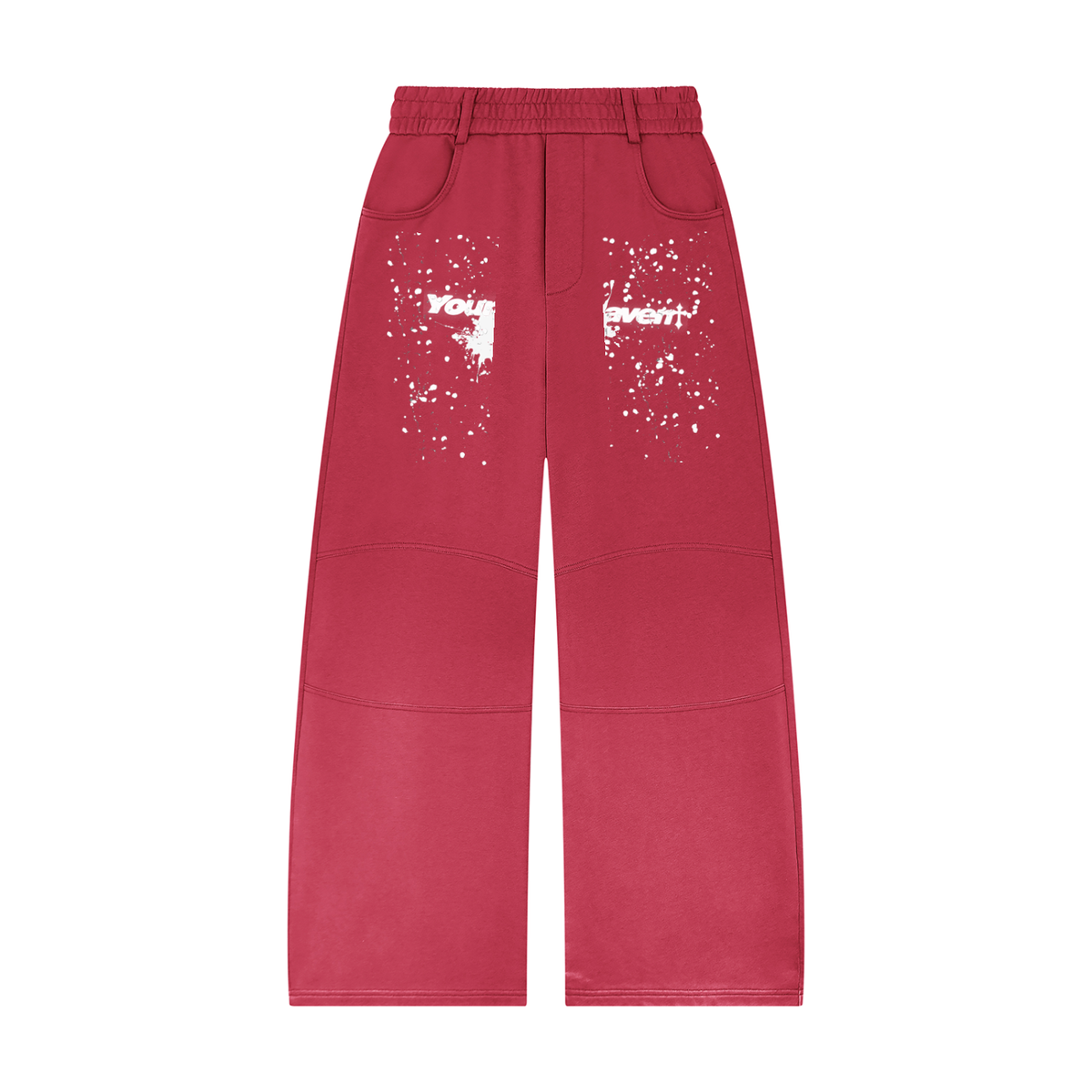 YH Branded Unisex Sunfade Paneled Barrel Leg Sweatpants