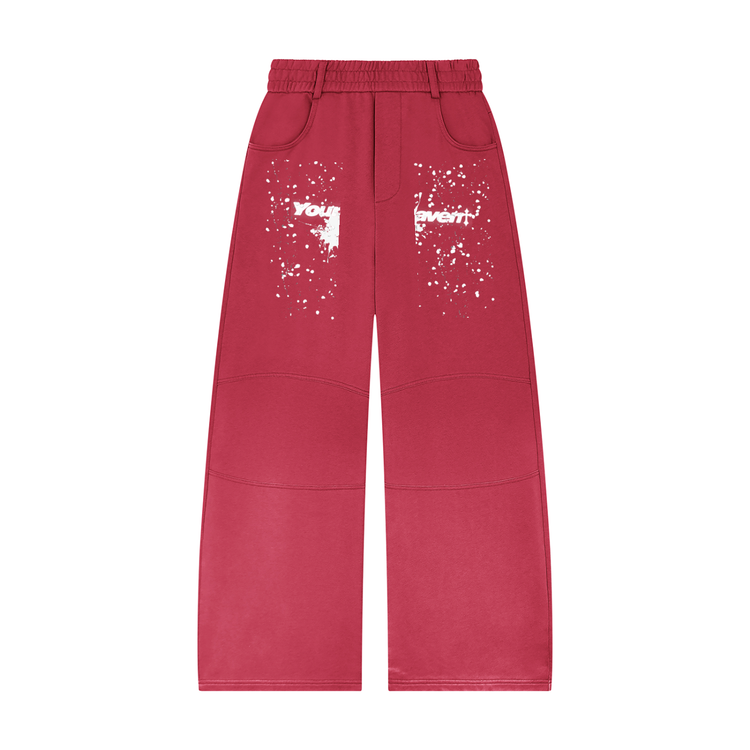 YH Branded Unisex Sunfade Paneled Barrel Leg Sweatpants