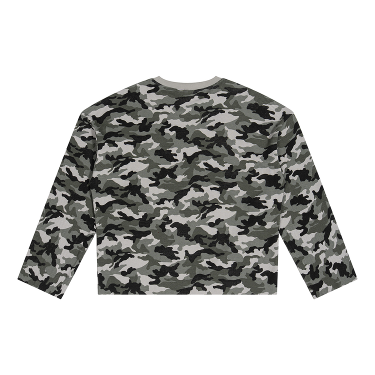 Camo YH Unisex Camo Waffle Raw Edge T-Shirt