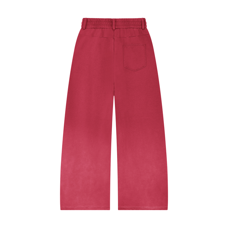 YH Branded Unisex Sunfade Paneled Barrel Leg Sweatpants