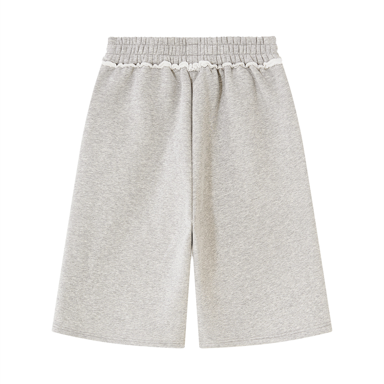 YH Branded Unisex Raw Edge Fleece Shorts