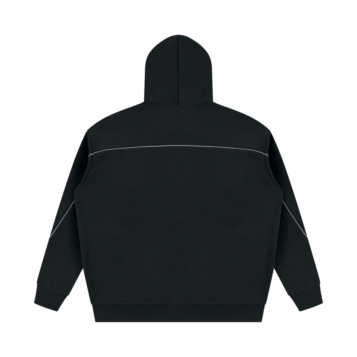 Branded YH Unisex Oversized Piping Fleece Hoodie