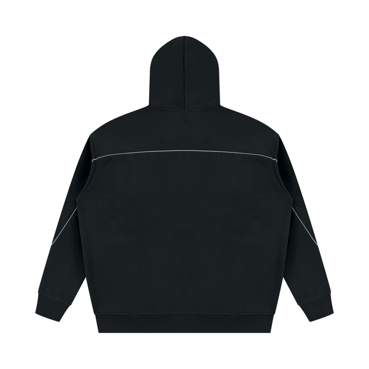 Branded YH Unisex Oversized Piping Fleece Hoodie