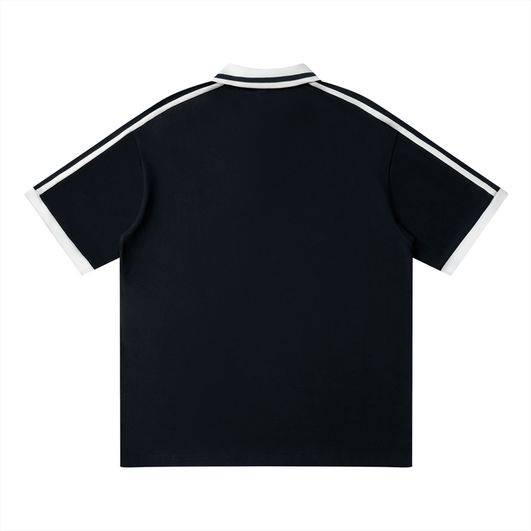 Goth Bali Unisex Contrast Piping Polo Shirt