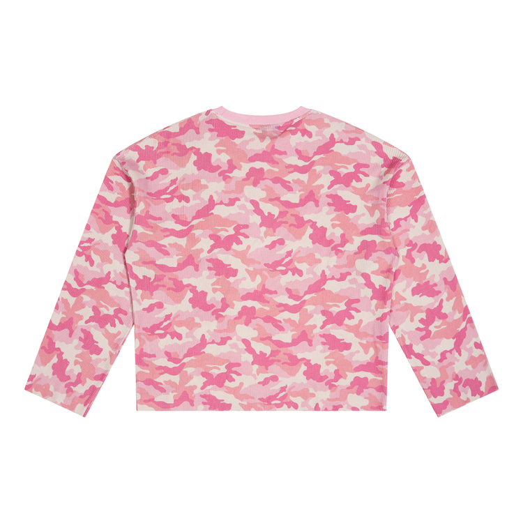 Camo YH Unisex Camo Waffle Raw Edge T-Shirt