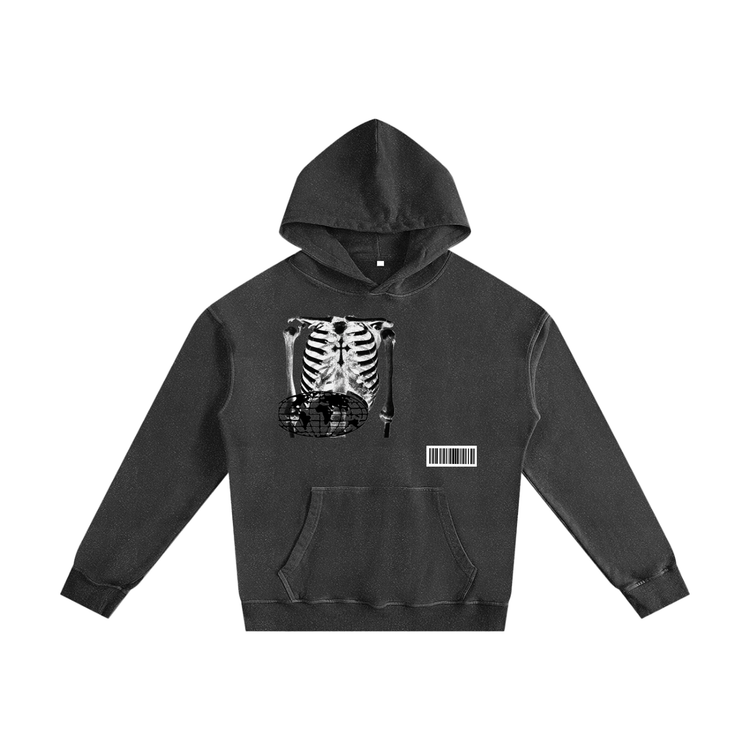 YH Branded Vintage Washed Cotton Hoodie