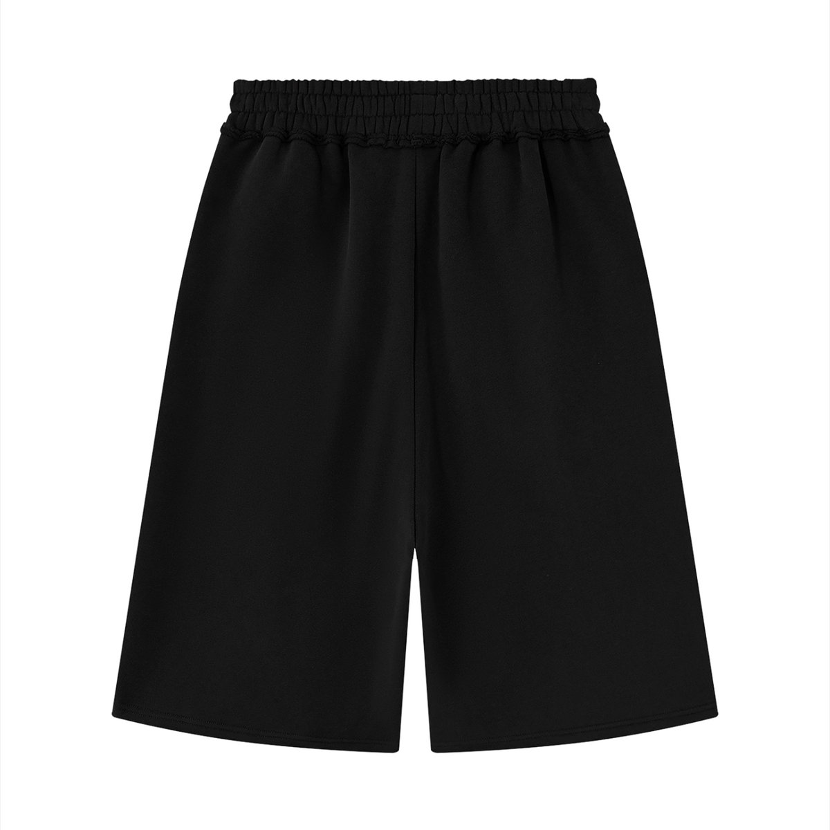 YH Branded Unisex Raw Edge Fleece Shorts
