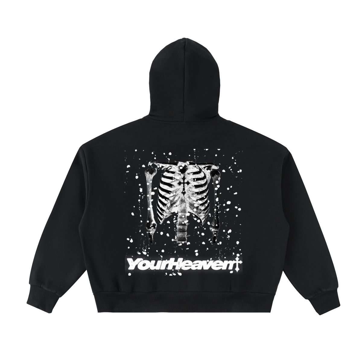 YH Branded Fleeced Full-Zip Boxy Hoodie