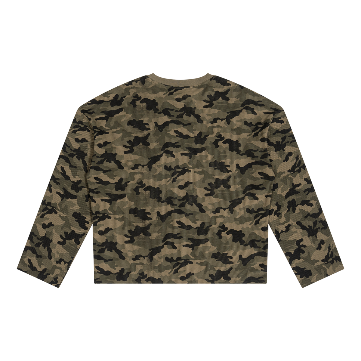 Camo YH Unisex Camo Waffle Raw Edge T-Shirt